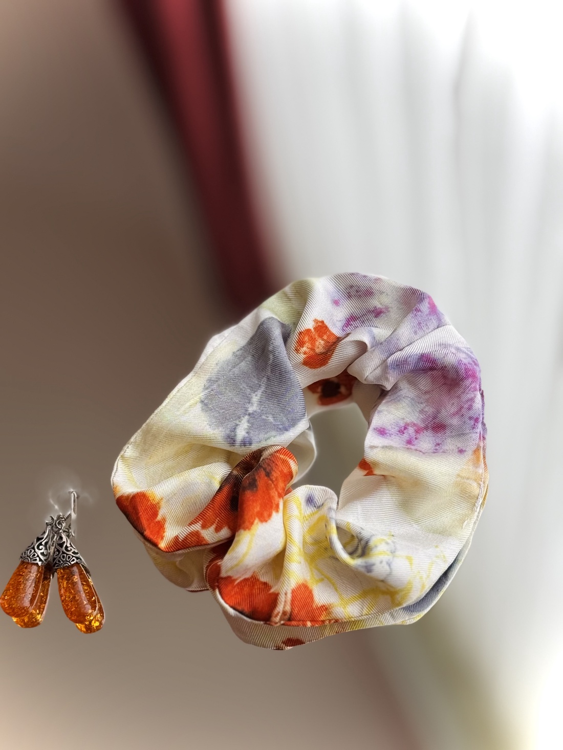 Elastic de păr din mătase vopsită vegetal - îmbrăcăminte și modă - accesorii păr - elastic de păr - Artynos.ro