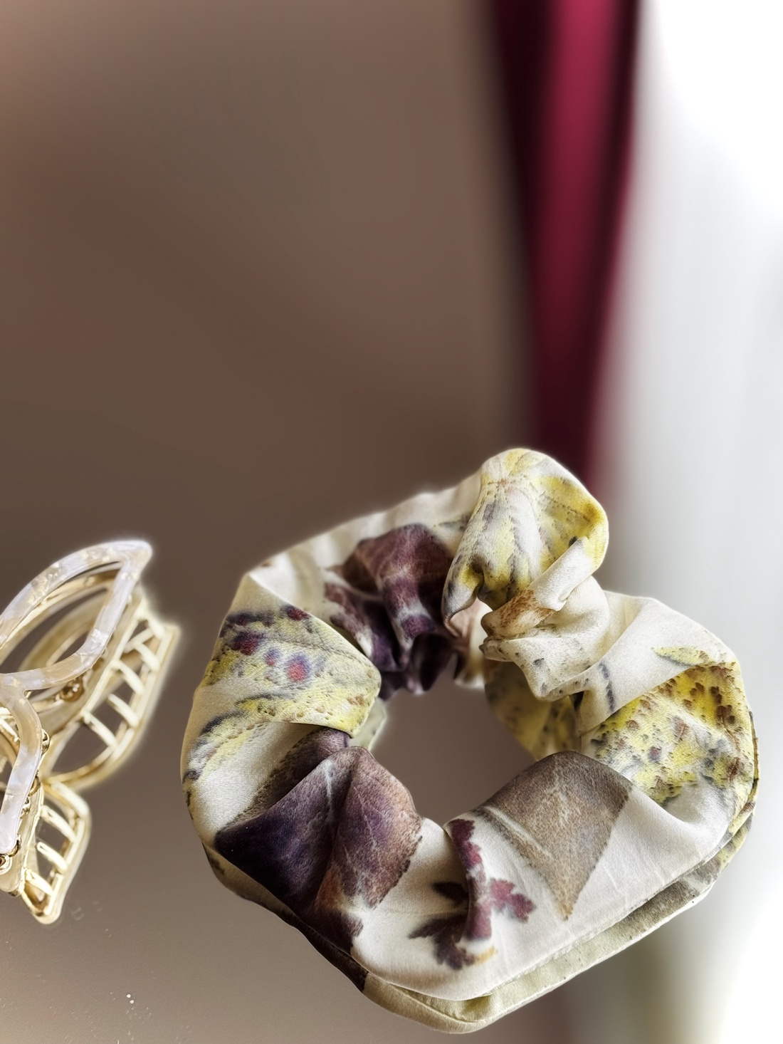 Elastic de păr din mătase vopsită vegetal - îmbrăcăminte și modă - accesorii păr - elastic de păr - Artynos.ro