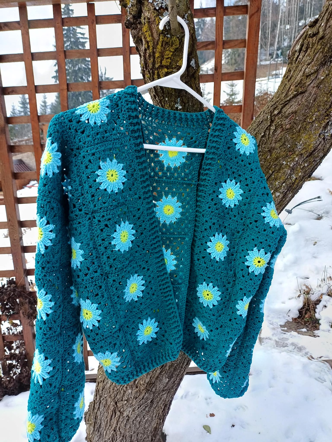 Cardigan croșetat manual, din fire naturale - îmbrăcăminte și modă - haine damă - hanorace, cardigane - Artynos.ro