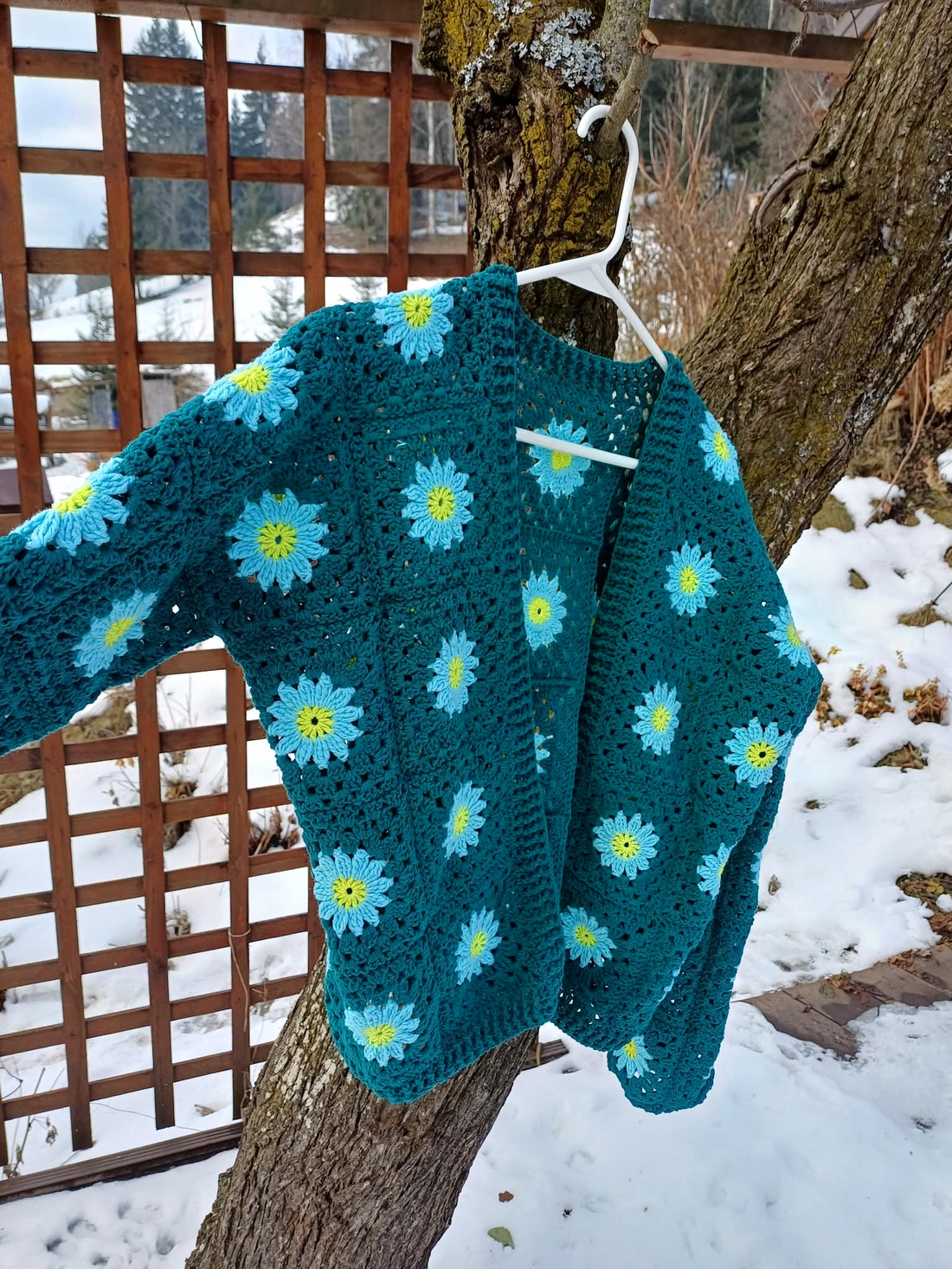 Cardigan croșetat manual, din fire naturale - îmbrăcăminte și modă - haine damă - hanorace, cardigane - Artynos.ro