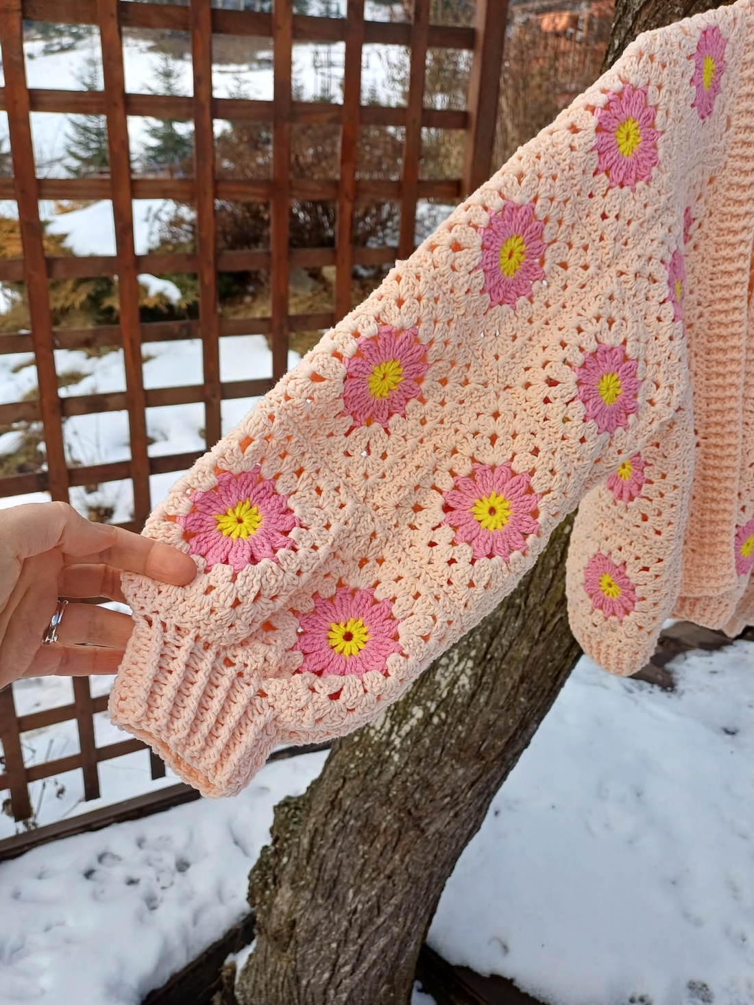 Cardigan croșetat manual, din fire naturale - îmbrăcăminte și modă - haine damă - hanorace, cardigane - Artynos.ro