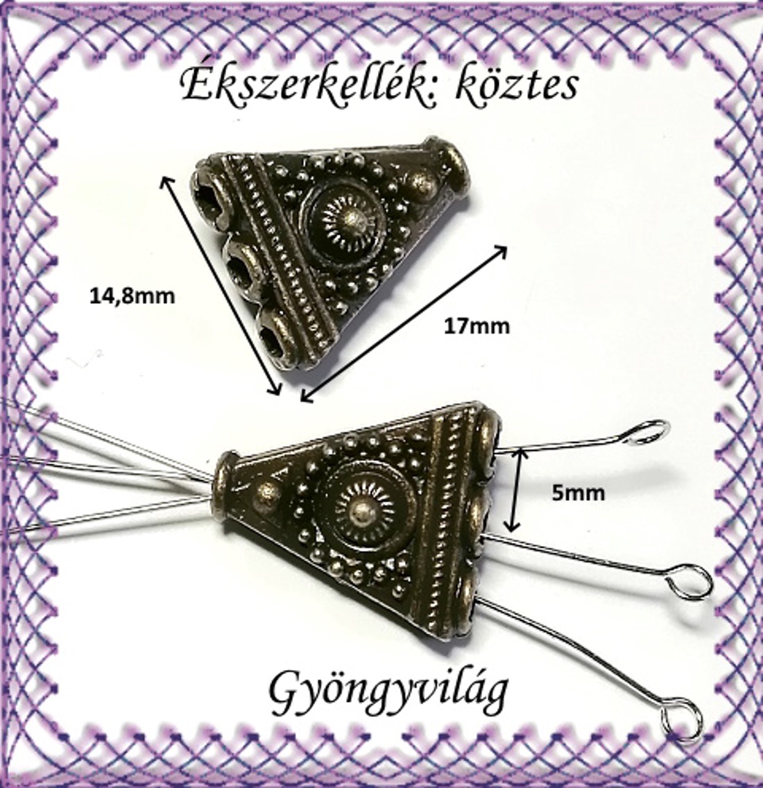 Accesorii bijuterii: intermediar / element decorativ / margele BKÖ 3S 11 2pcs/cs - - Artynos.ro Accesorii bijuterii: intermediar / element decorativ / margele BKÖ 3S 11 2pcs/cs - - Artynos.ro