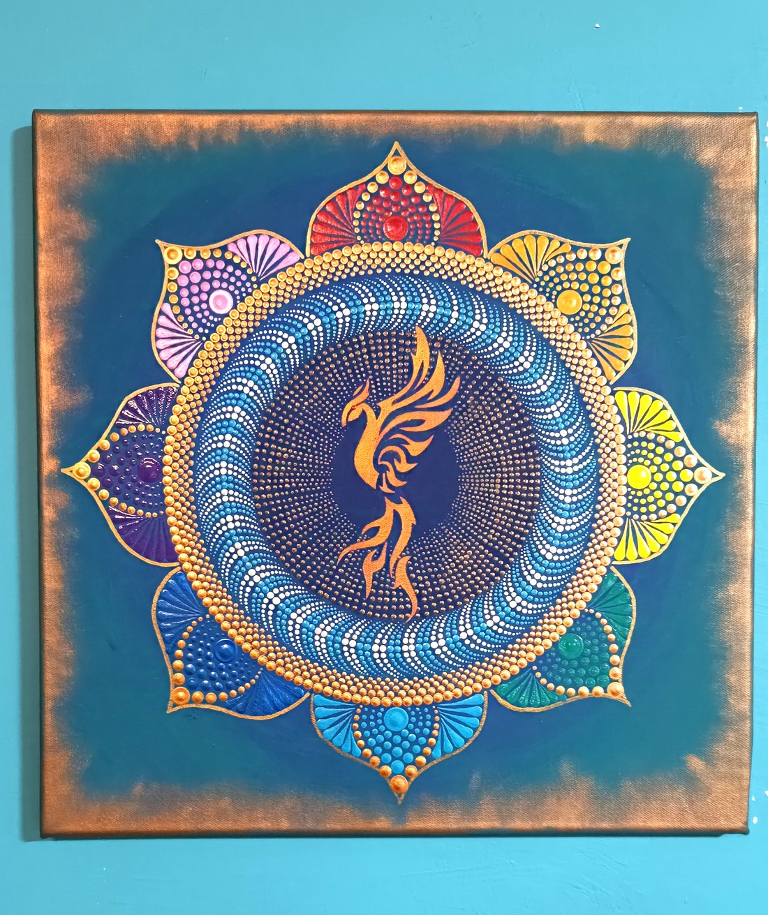 Phoenix pasăre punctat mandala - - Artynos.ro Phoenix pasăre punctat mandala - - Artynos.ro