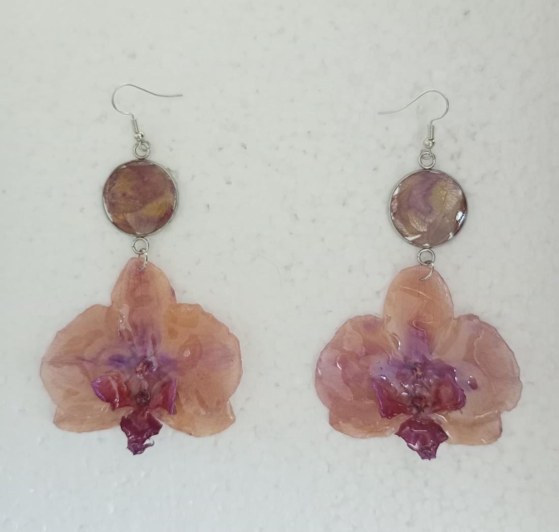 Cercei handmade  - bijuterii - cercei - cercei din rășină - Artynos.ro