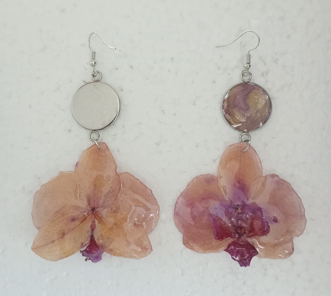 Cercei handmade  - bijuterii - cercei - cercei din rășină - Artynos.ro