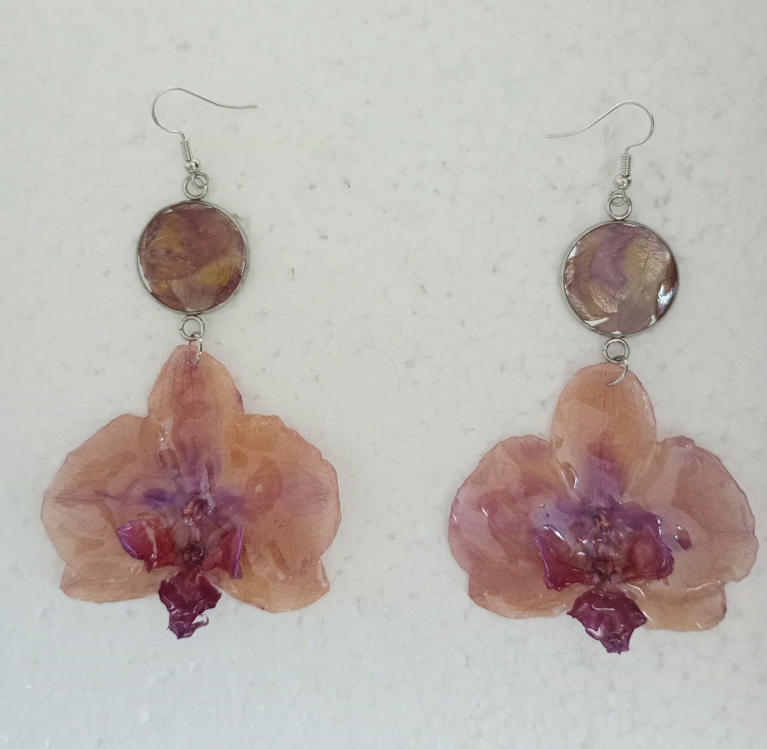 Cercei handmade  - bijuterii - cercei - cercei din rășină - Artynos.ro