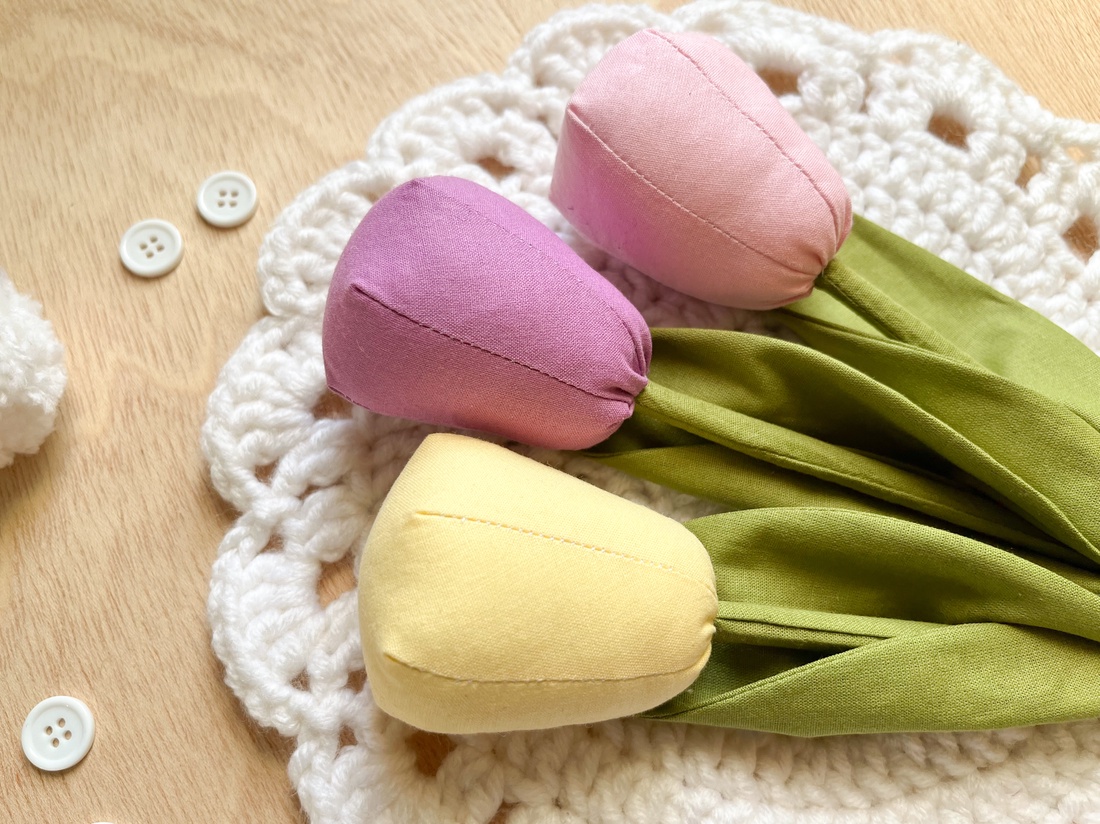 Lalele textile  - casă & stil de viață - decorațiuni de casă - accesorii florale - flori la fir - Artynos.ro