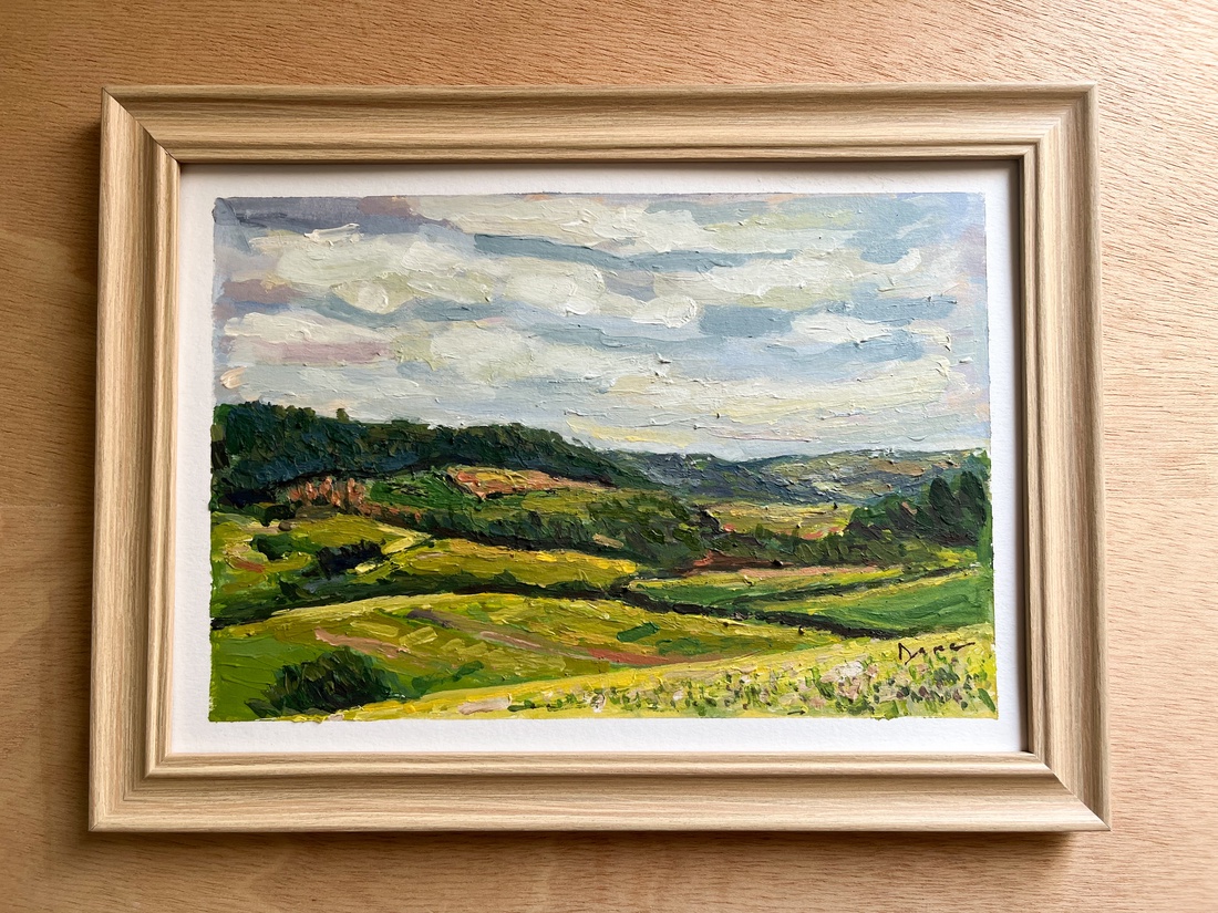 Peisaj în acrilic, înrămat - arte vizuale și accesorii  - picturi - pictură acrilică - Artynos.ro