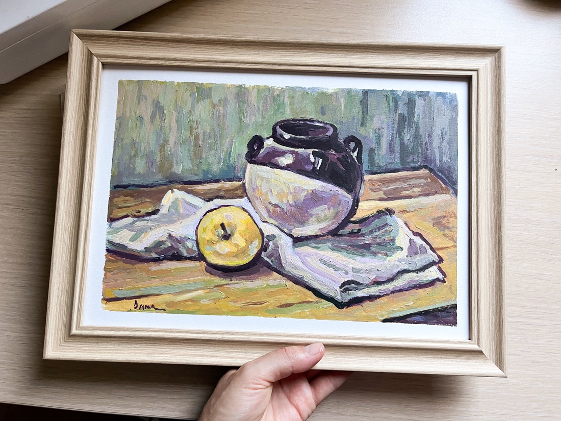 Natură statică, pictură inrămată - arte vizuale și accesorii  - picturi - pictură acrilică - Artynos.ro