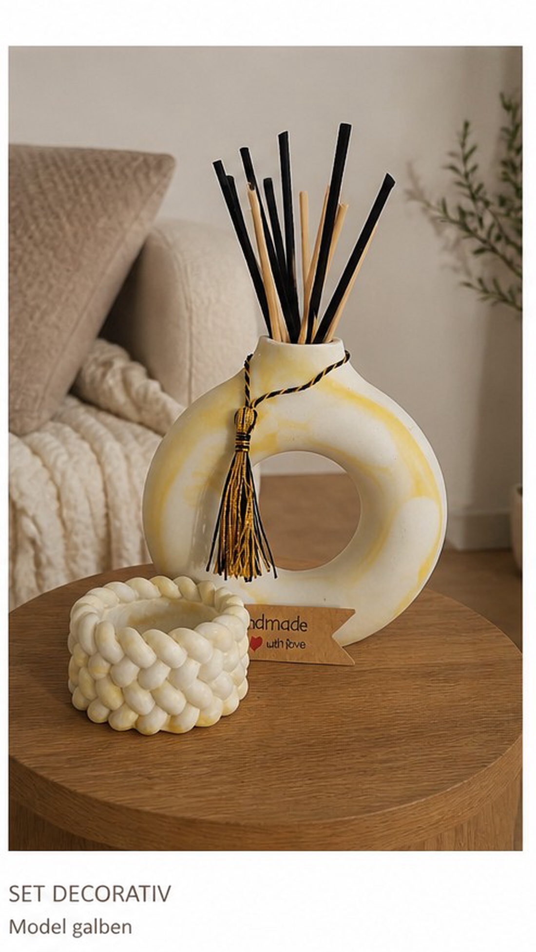Set decorativ Harmony  - casă & stil de viață - decorațiuni de casă - decorațiuni de masă și rafturi - decorațiuni de masă - Artynos.ro