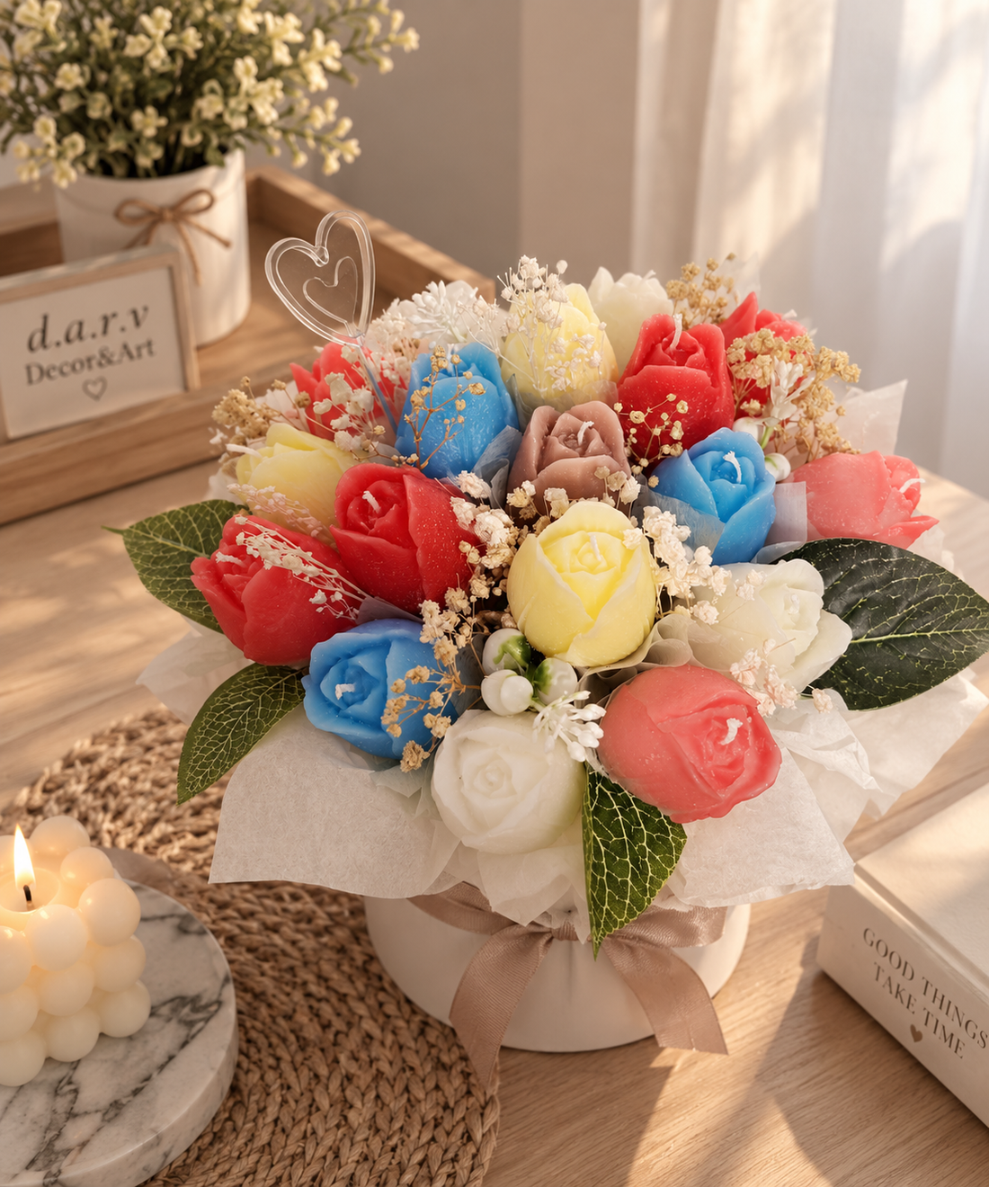 Aranjament cu poveste - casă & stil de viață - decorațiuni de casă - accesorii florale - cutii cu flori - Artynos.ro