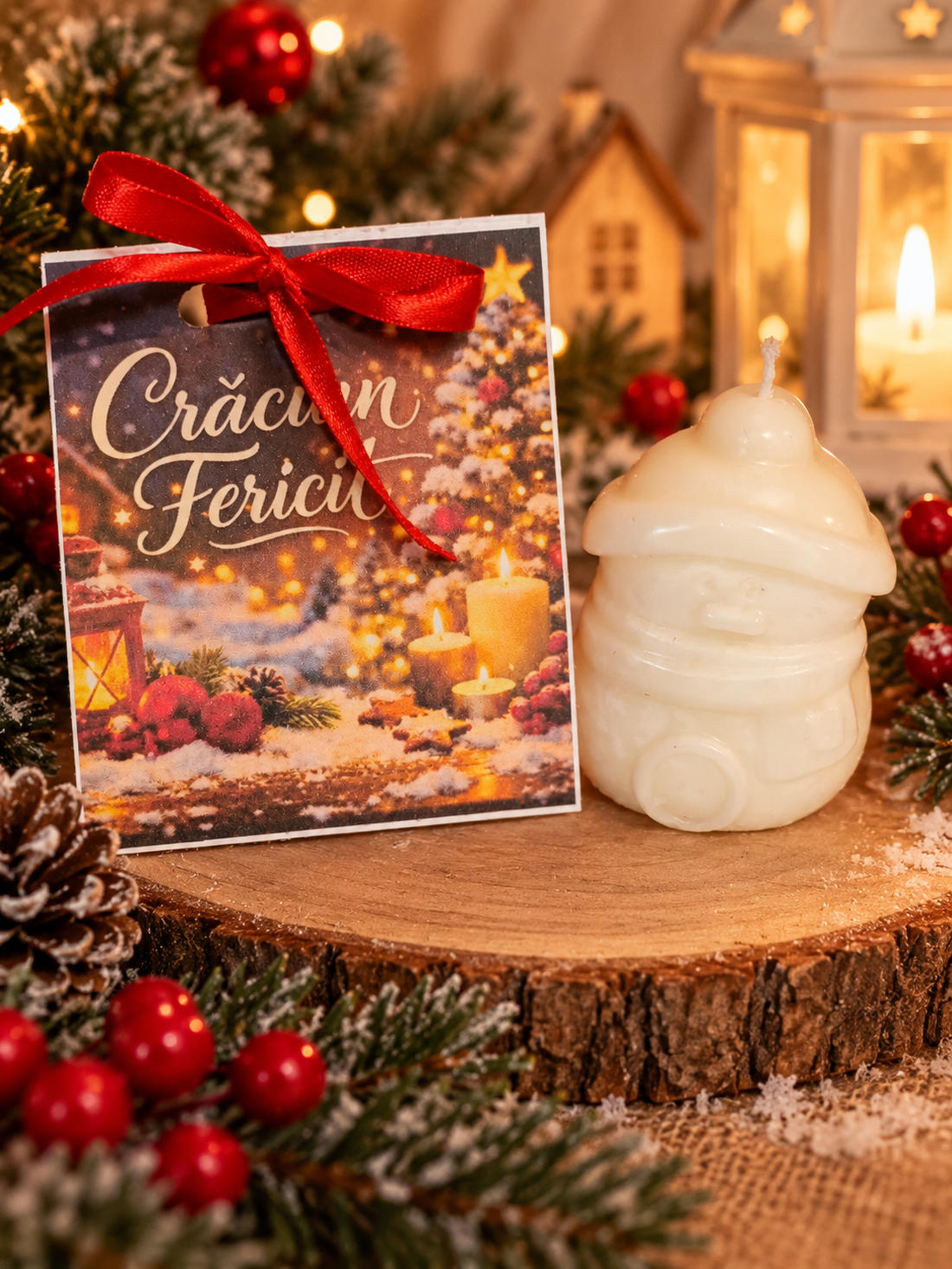 Lumânare parfumată handmade în formă de om de zăpadă � Cadou de Crăciun pentru familie, prieteni și colegi - crăciun - decorațiuni de crăciun de casă - lumânări de crăciun - Artynos.ro