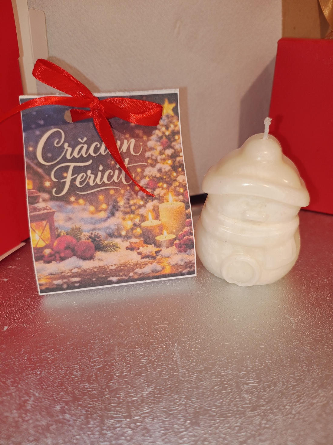 Lumânare parfumată handmade în formă de om de zăpadă � Cadou de Crăciun pentru familie, prieteni și colegi - crăciun - decorațiuni de crăciun de casă - lumânări de crăciun - Artynos.ro