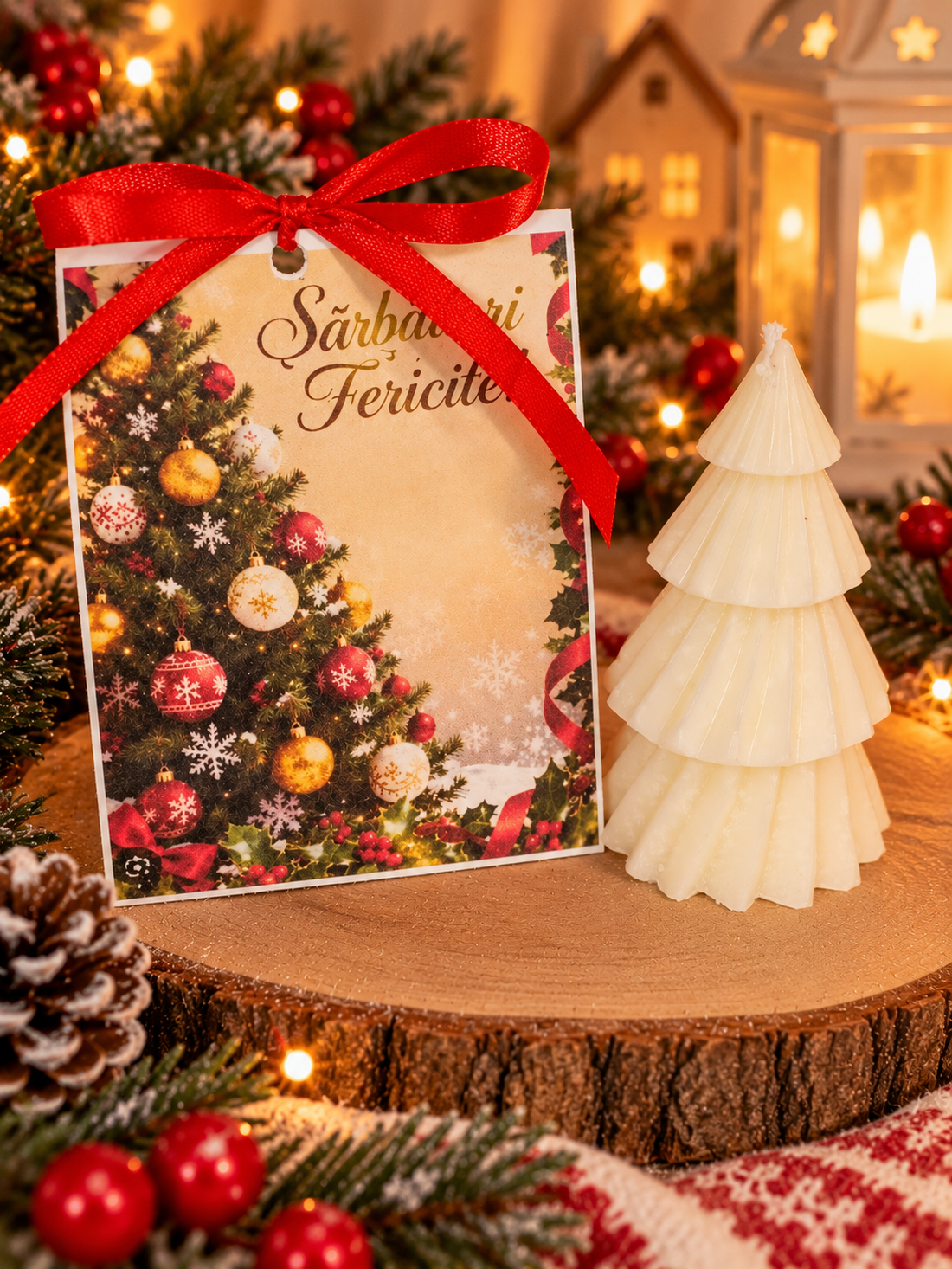 Lumânare parfumată handmade în formă de brăduț� Cadou de Crăciun pentru familie, prieteni și colegi - crăciun - decorațiuni de crăciun de casă - lumânări de crăciun - Artynos.ro
