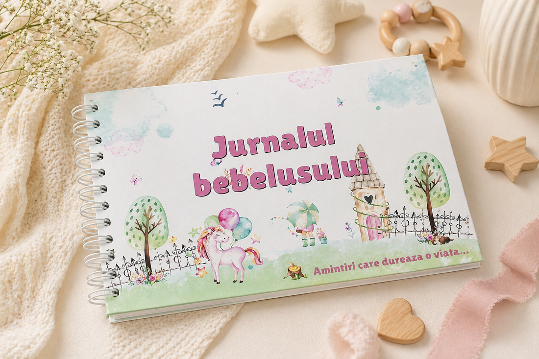 Jurnalul bebelusului- amintiri din primul an de viata, 78 de pagini - casă & stil de viață - produse de papetărie - jurnal de bebeluș - Artynos.ro