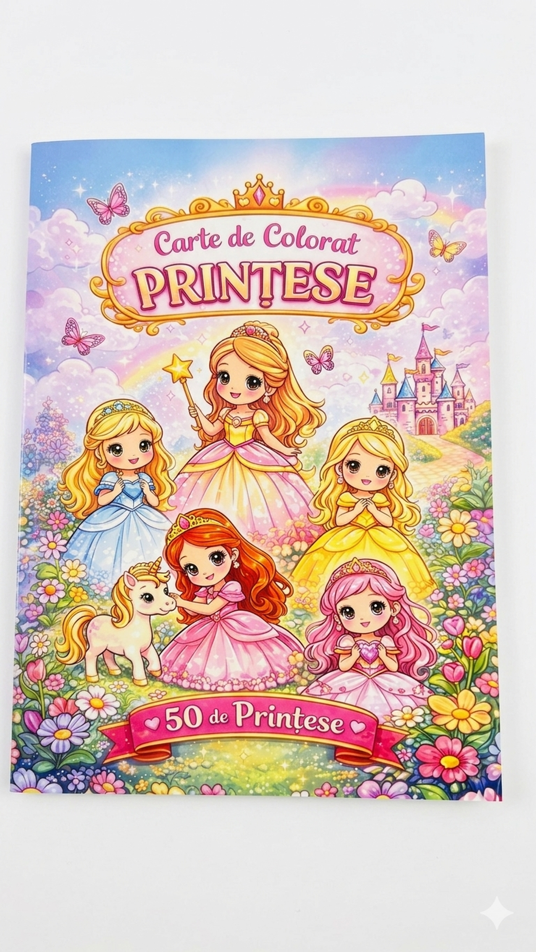Carte de colorat printese - jucării și echipamente pentru copii - cărți pentru copii, cărți textile - Artynos.ro