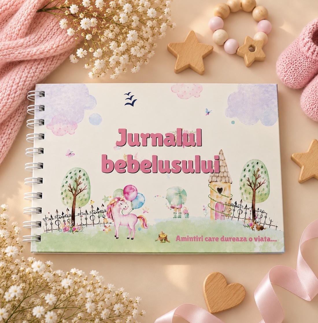 Jurnalul bebelusului- amintiri din primul an de viata, 78 de pagini - casă & stil de viață - produse de papetărie - jurnal de bebeluș - Artynos.ro