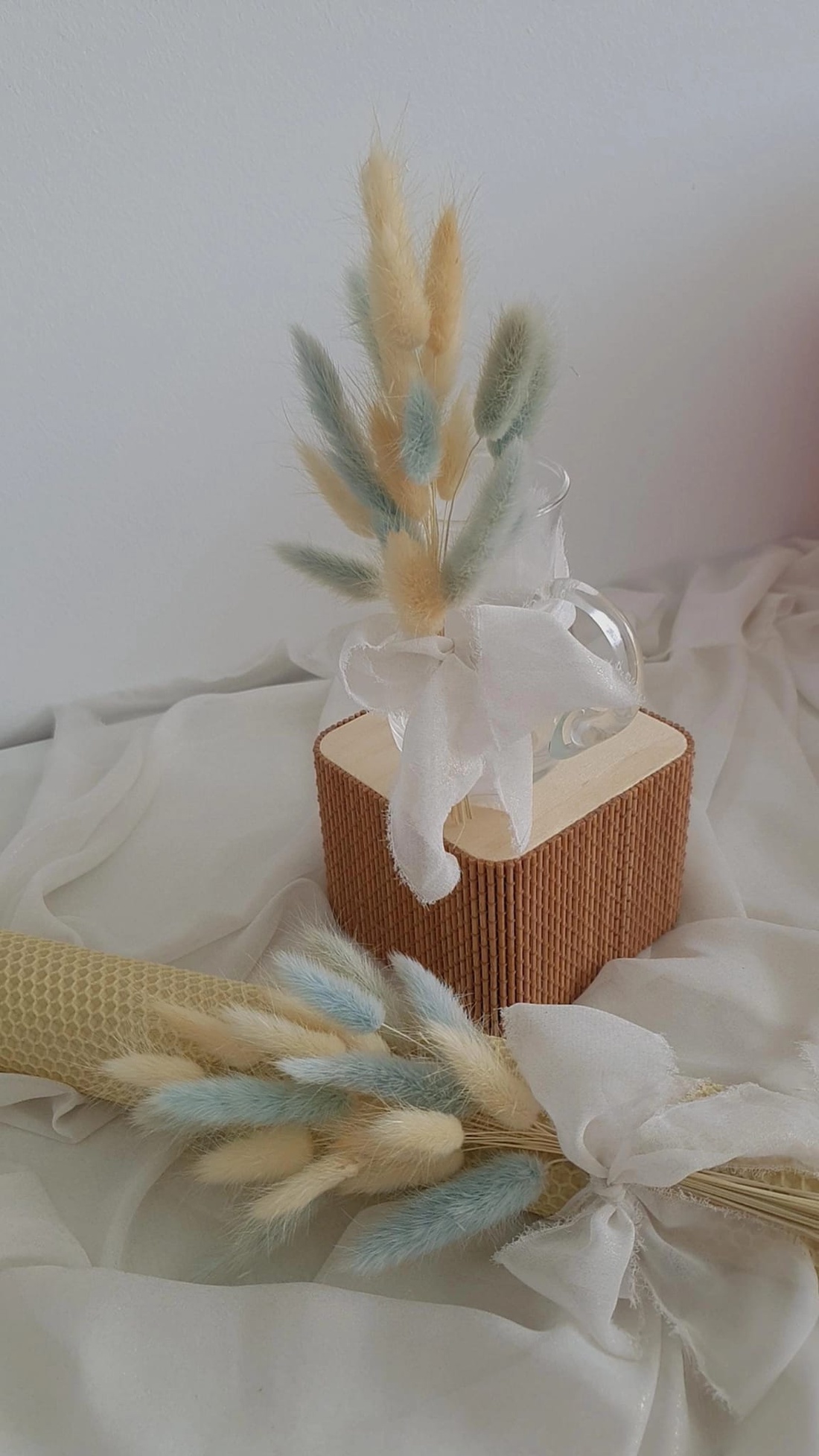 Lumânare cununie/ lumânare botez băiețel, din ceară naturală de albine - accesorii nuntă - materiale decor pentru nuntă - lumânări de nuntă și suport lumânări - Artynos.ro