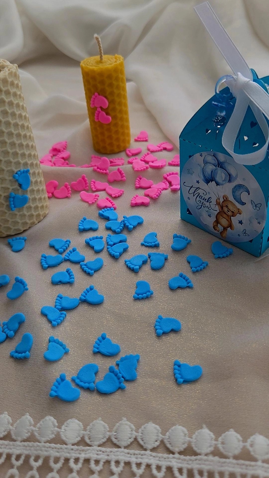 Accesorii tălpi bebe, decor botez/ Gender Reveal/ Baby Shower - jucării și echipamente pentru copii - daruri de botez - Artynos.ro