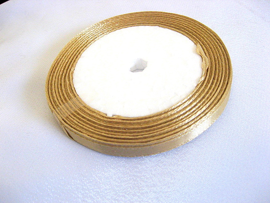 Panglica satin maro deschis10 mm 51883 - accessorii și unelte - mercerie - panglică, curea - Artynos.ro