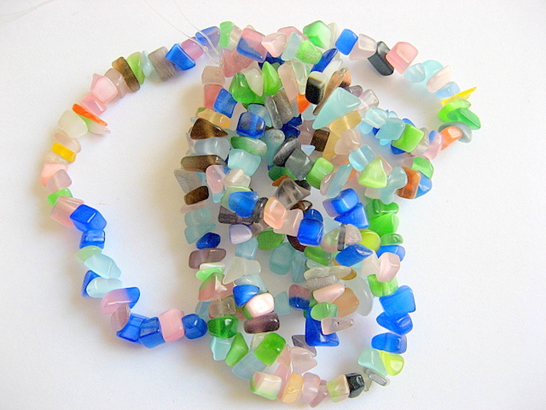 Chips ochi de pisica multicolor 22458 - accessorii și unelte - mărgea, componente de bijuterii - piatră prețioasă - Artynos.ro