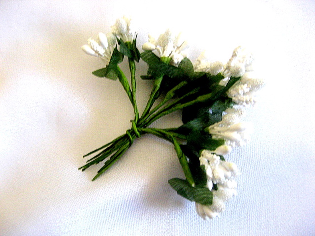 Stamine artificiale decorative, alb  51897 - casă & stil de viață - decorațiuni de casă - accesorii florale - flori la fir - Artynos.ro