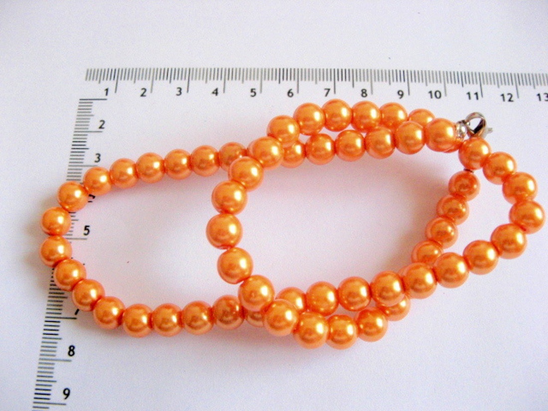 perle sticla portocaliu 17519 - accessorii și unelte - mărgea, componente de bijuterii - mărgea din sticlă - Artynos.ro