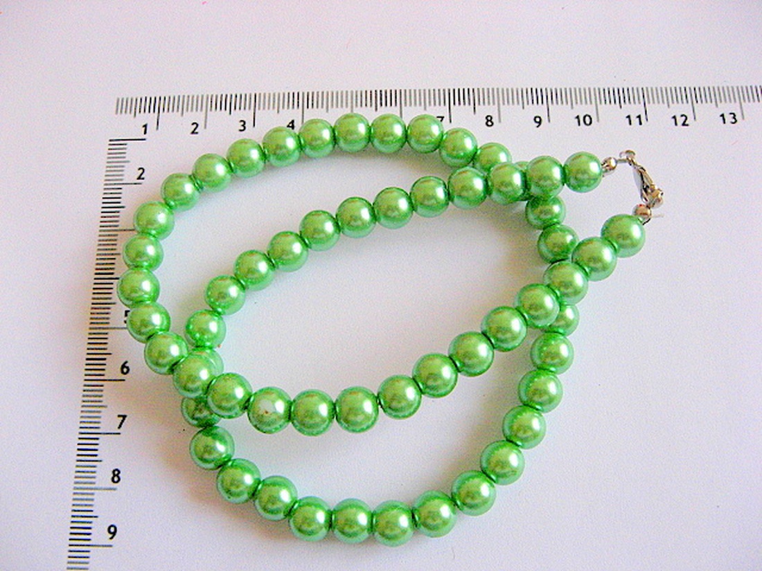 perle sticla verde deschis 17511 - accessorii și unelte - mărgea, componente de bijuterii - mărgea din sticlă - Artynos.ro