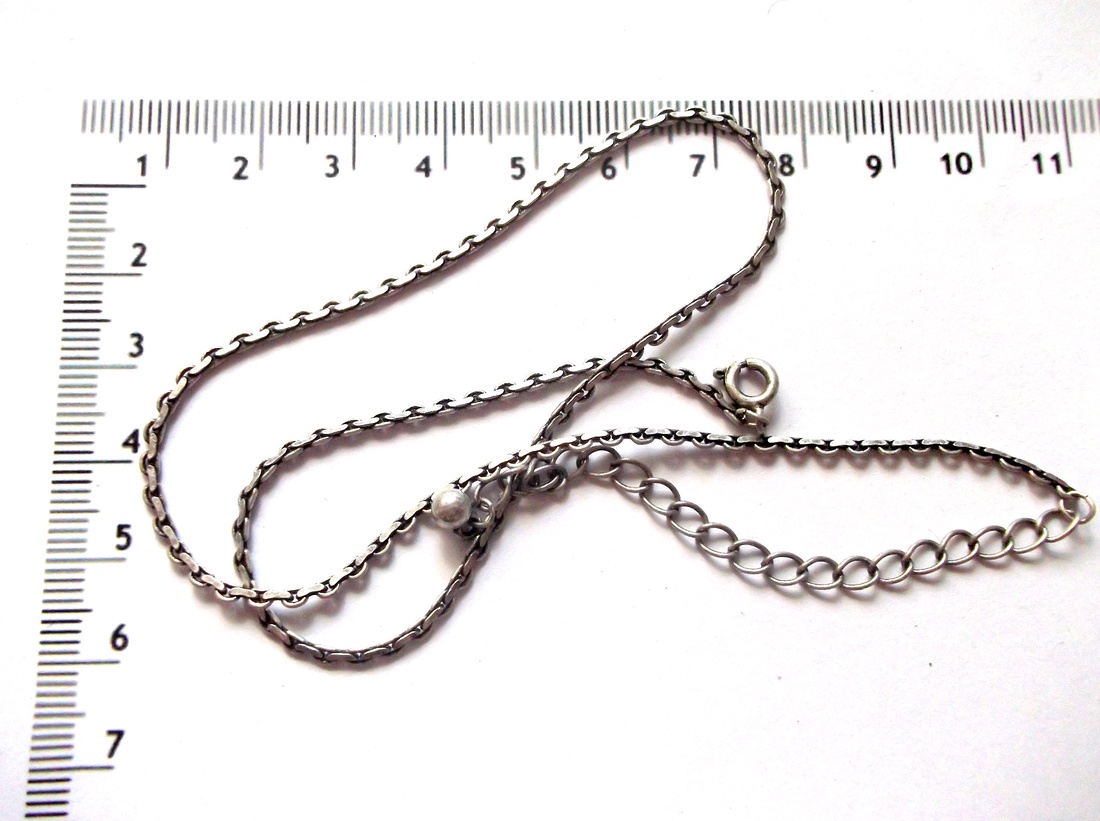 Lant argintiu inchis cu inchizatoare lobster 43848 - accessorii și unelte - accesorii pentru bijuterii - Artynos.ro