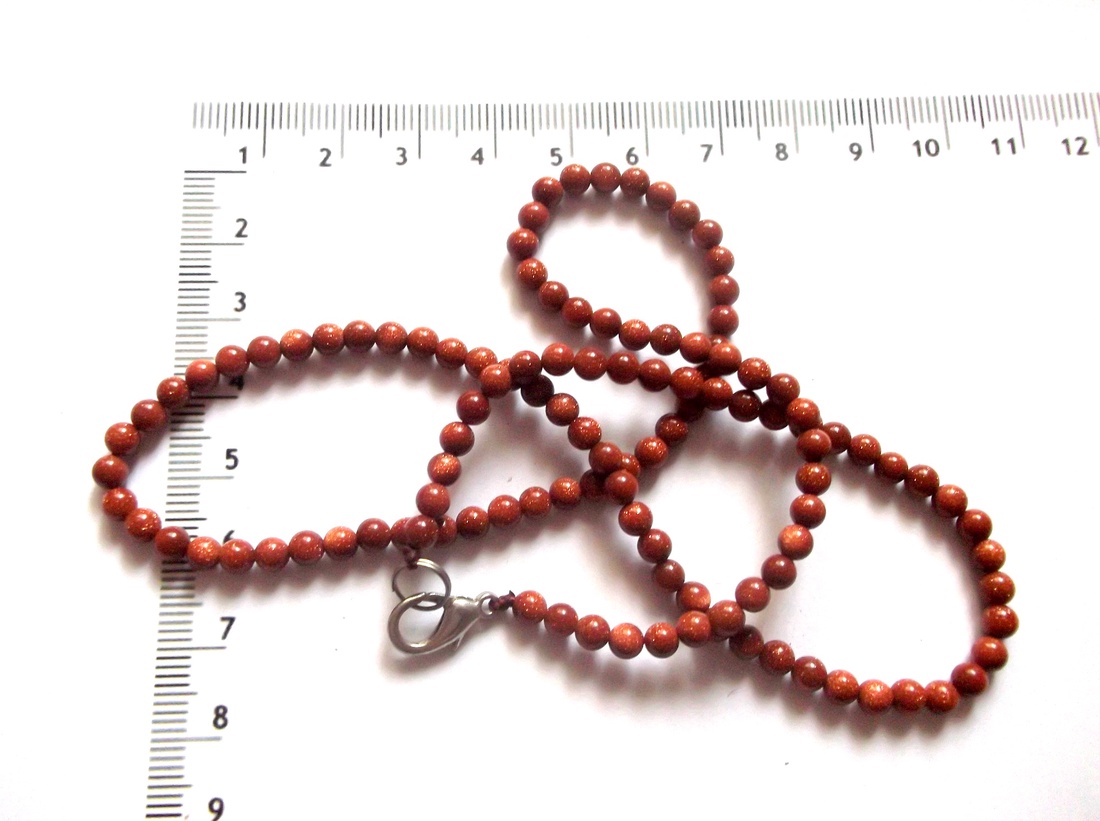 Sirag goldstone 43734 - accessorii și unelte - mărgea, componente de bijuterii - piatră prețioasă - Artynos.ro