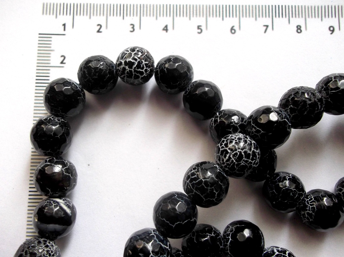 Sirag onix crackle frosted fatetate 44243 - accessorii și unelte - mărgea, componente de bijuterii - piatră prețioasă - Artynos.ro