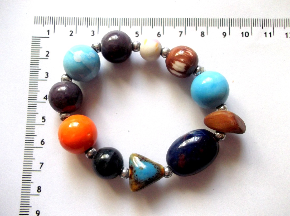 margele ceramica culori si marimi diferite 44293 - accessorii și unelte - mărgea, componente de bijuterii - mărgea din ceramică - Artynos.ro