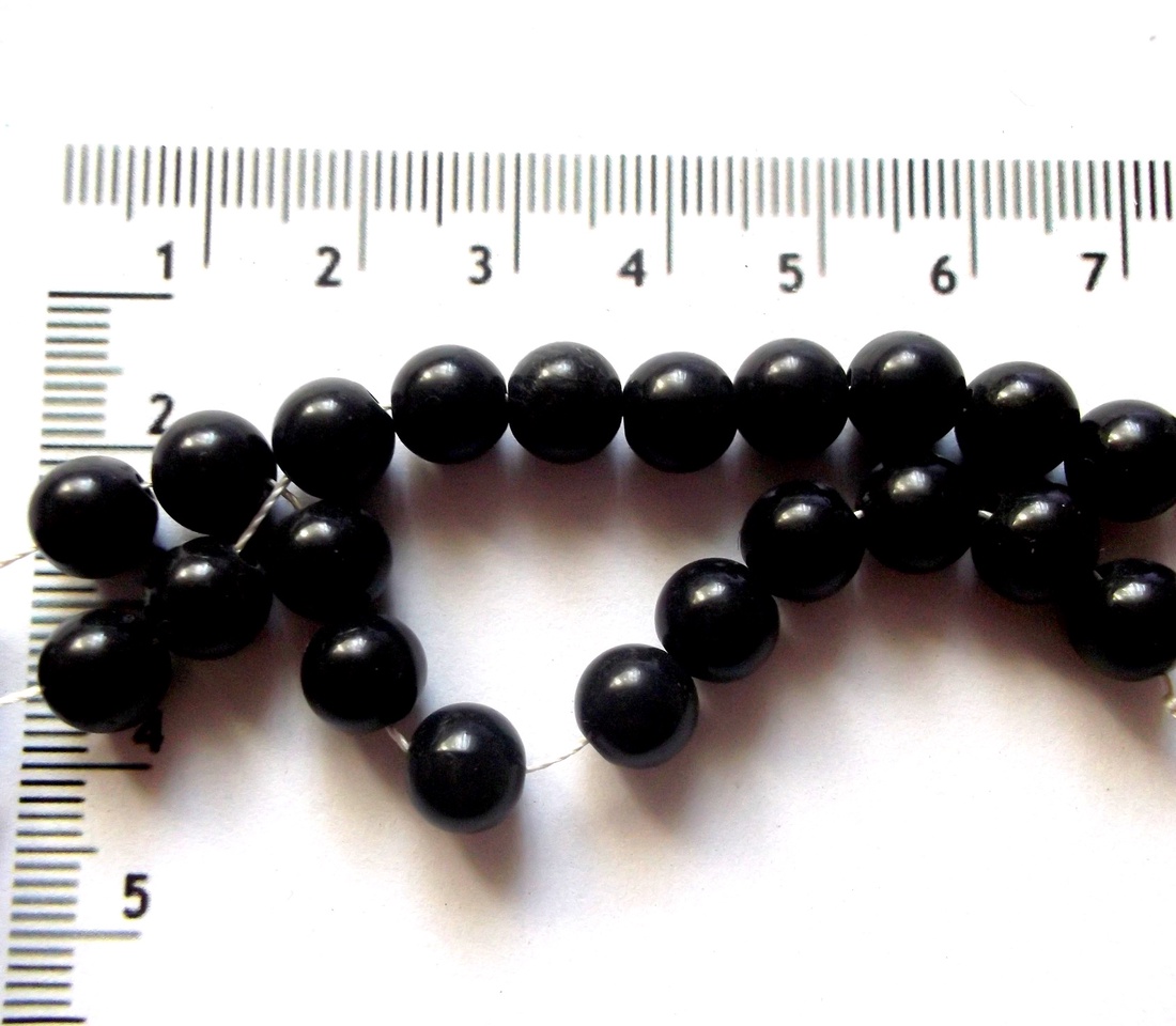 margele  din rășină acrilică negre   44301 - accessorii și unelte - mărgea, componente de bijuterii - mărgea din plastic - Artynos.ro