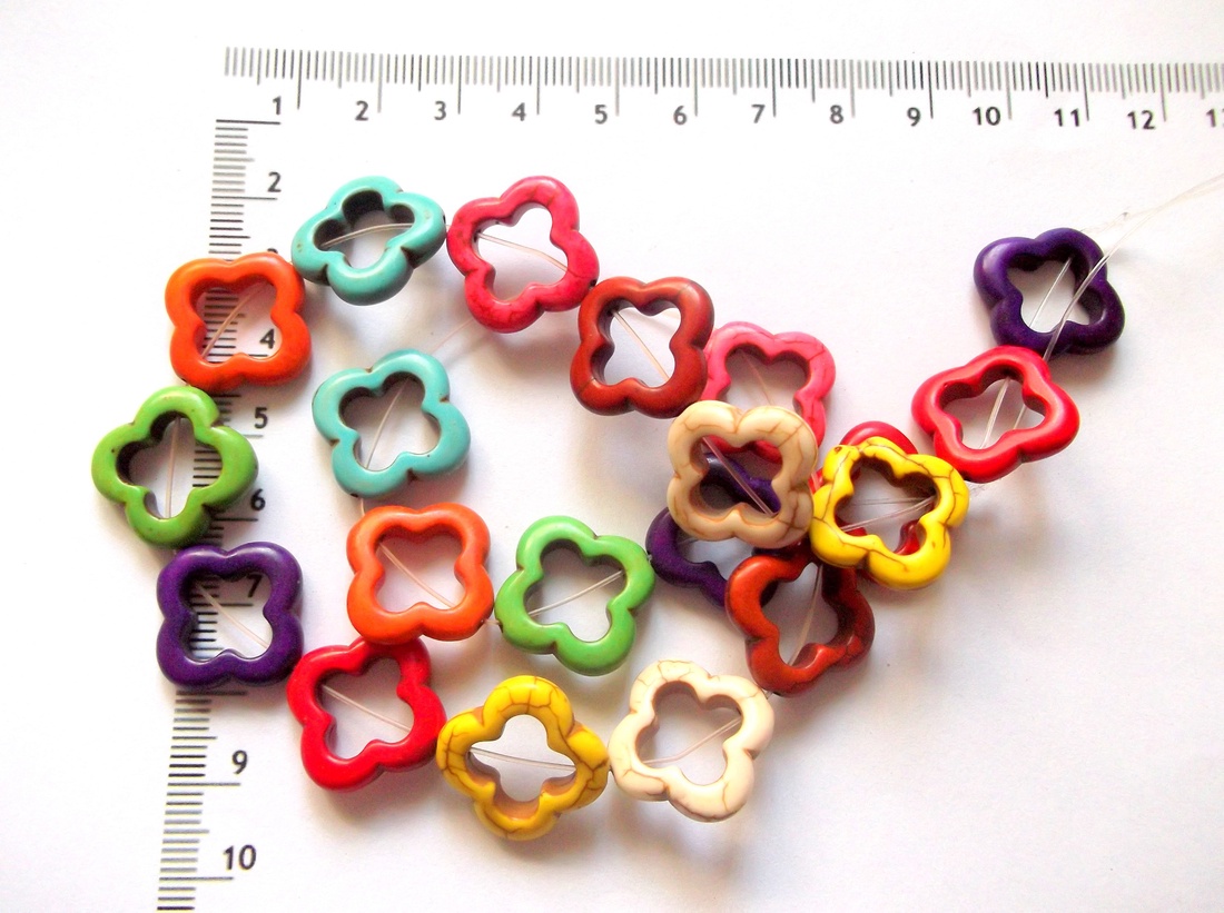 howlite  diferite culori 44279 - accessorii și unelte - mărgea, componente de bijuterii - piatră prețioasă - Artynos.ro