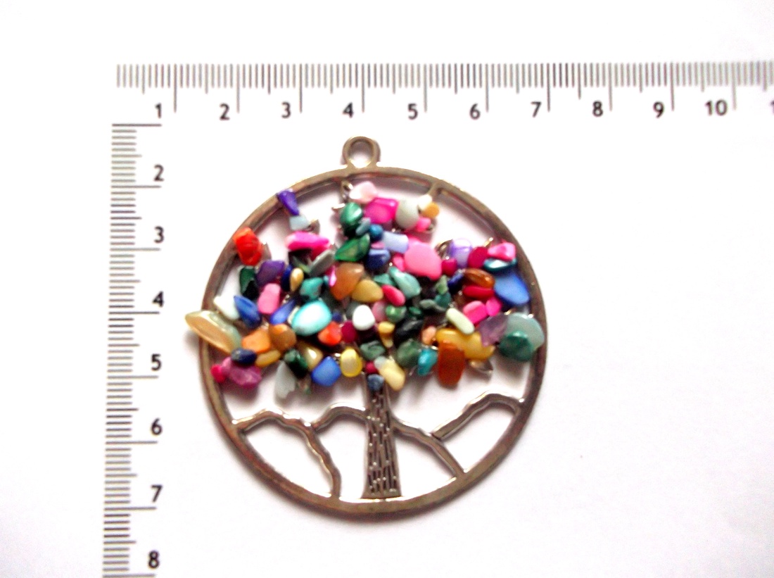 Pandantiv cu arborele vietii cu sidef  44363 - bijuterii - coliere - pandative - Artynos.ro