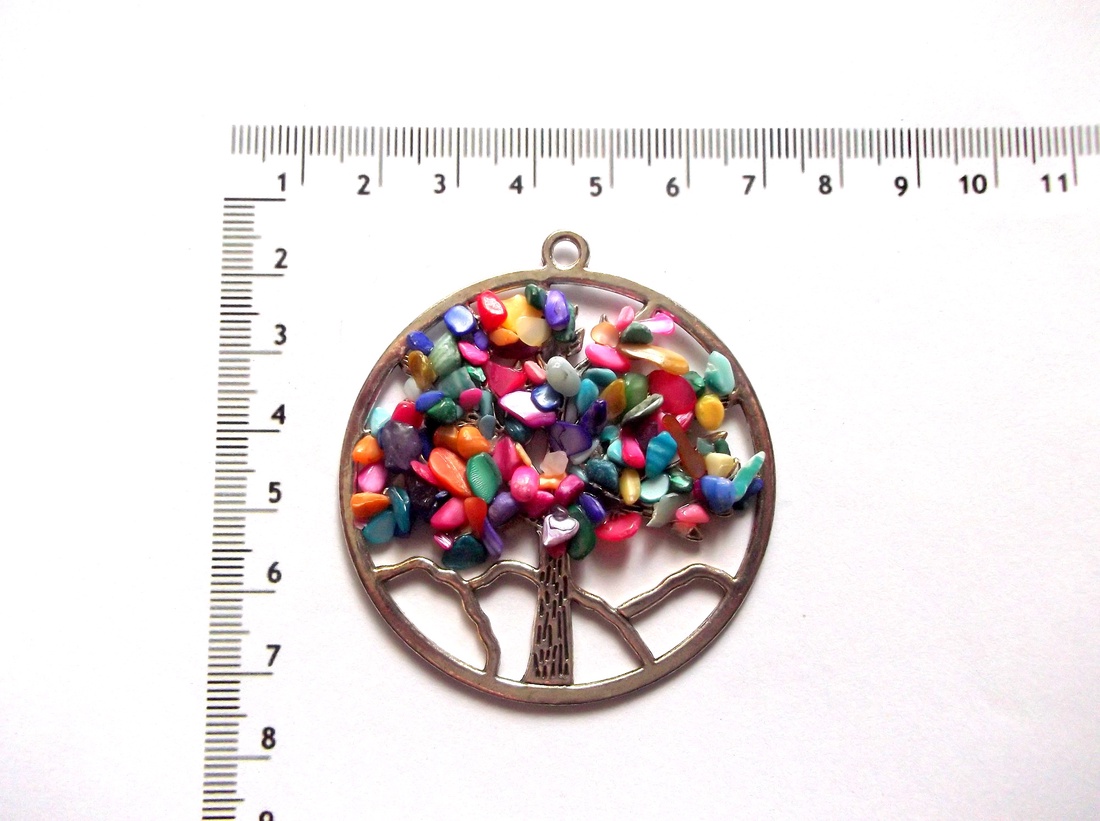 Pandantiv cu arborele vietii cu sidef  44364 - bijuterii - coliere - pandative - Artynos.ro