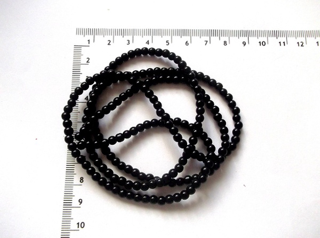 perle din rășină acrilică de culoare negru 44654 - accessorii și unelte - mărgea, componente de bijuterii - mărgea din plastic - Artynos.ro