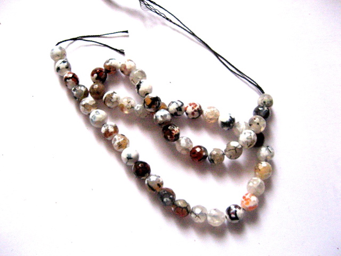 Sirag tree agate sfere fatetate 51248 - accessorii și unelte - mărgea, componente de bijuterii - piatră prețioasă - Artynos.ro