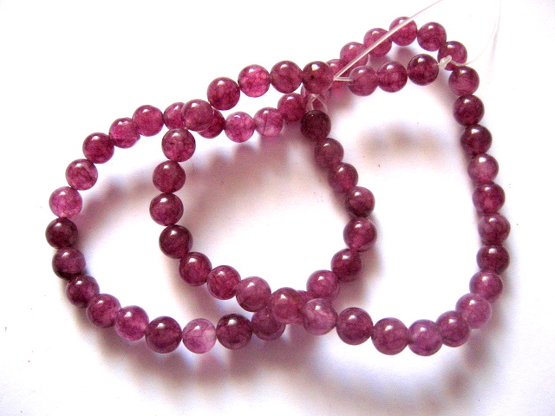 Sirag agate  sfere mov 51291 - accessorii și unelte - mărgea, componente de bijuterii - piatră prețioasă - Artynos.ro