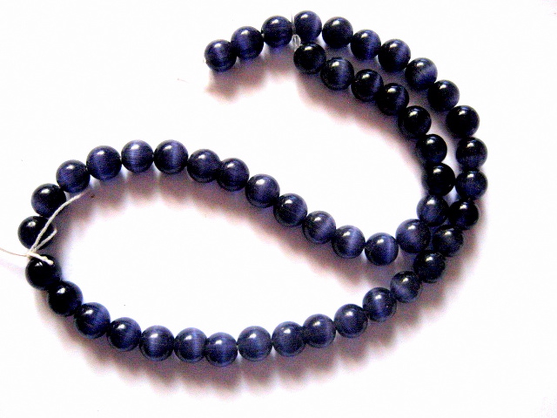 Sirag ochi de pisica sfere mov 51373 - accessorii și unelte - mărgea, componente de bijuterii - piatră prețioasă - Artynos.ro