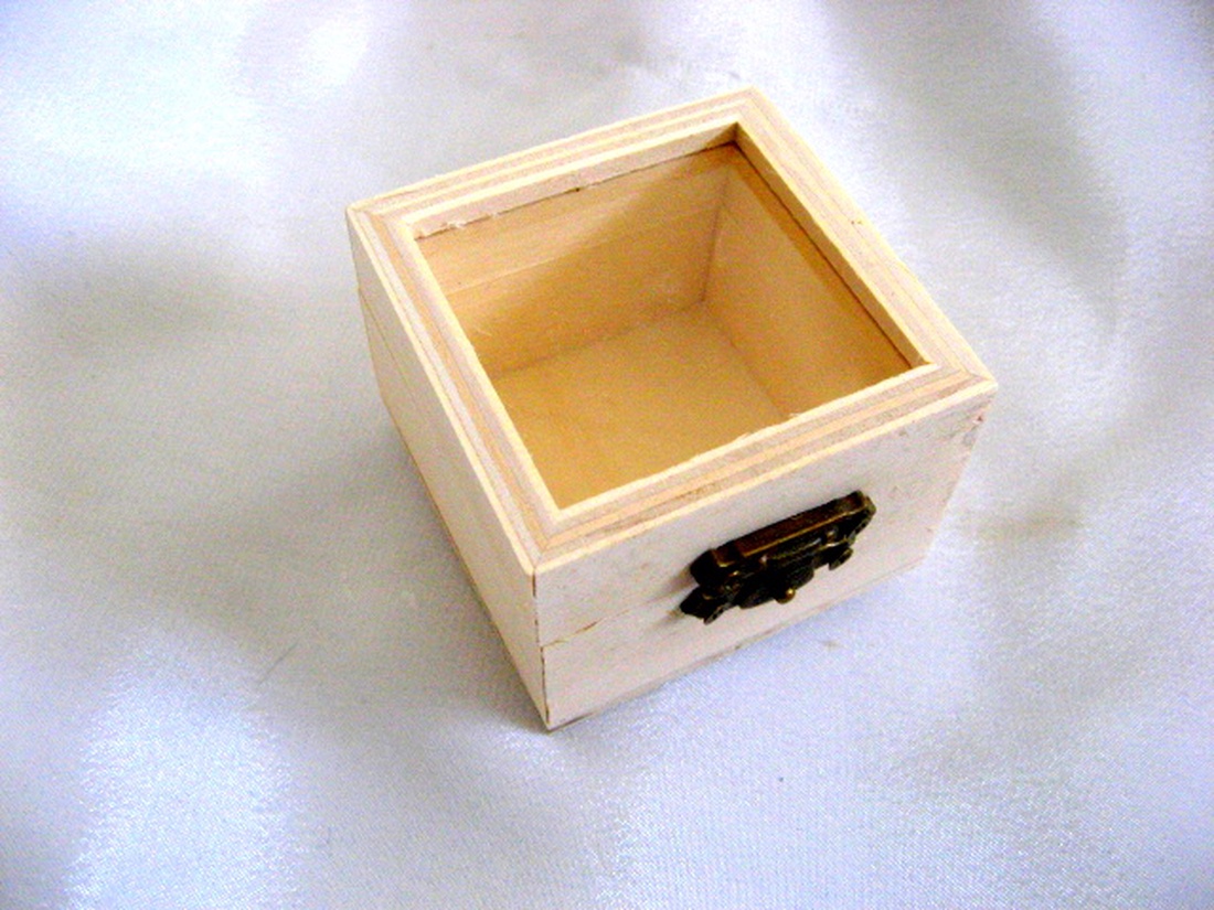 cutie lemn patrata 51399 - accessorii și unelte - lemn - cutie - Artynos.ro