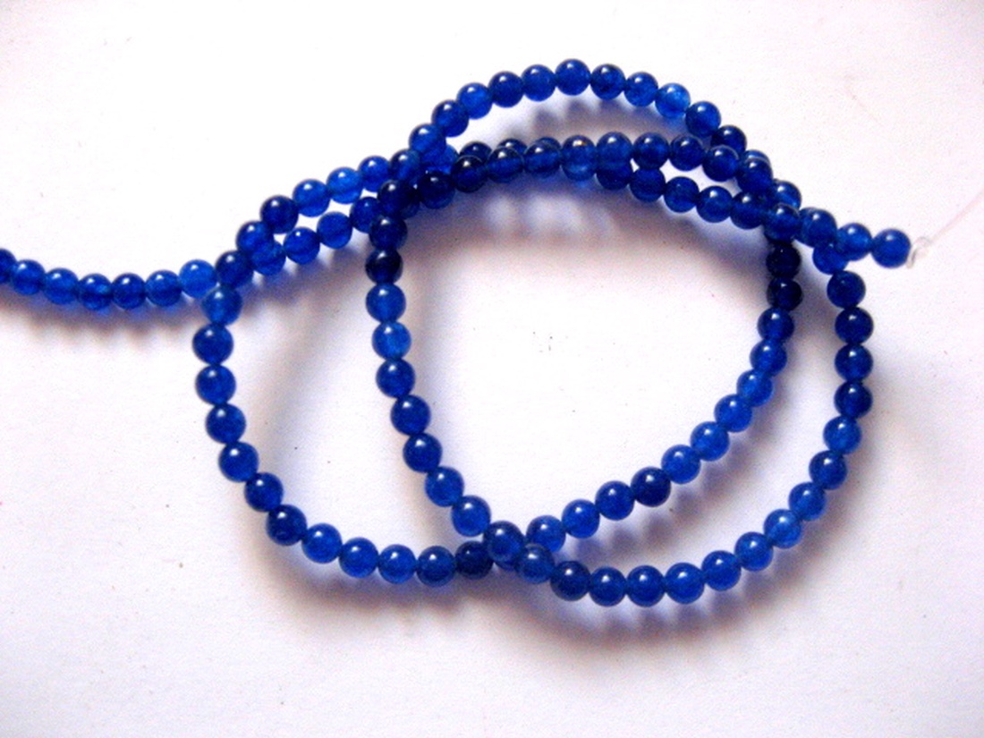Sirag agate albastre sfere 51274 - accessorii și unelte - mărgea, componente de bijuterii - piatră prețioasă - Artynos.ro