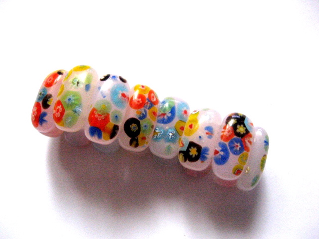 margele sticla multicolore  51436 - accessorii și unelte - mărgea, componente de bijuterii - mărgea din sticlă - Artynos.ro