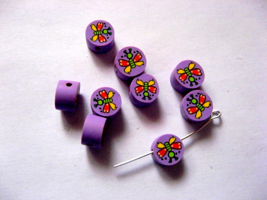 margele din lut polimeric culoare mov 51565 - accessorii și unelte - mărgea, componente de bijuterii - perlă de lut - Artynos.ro