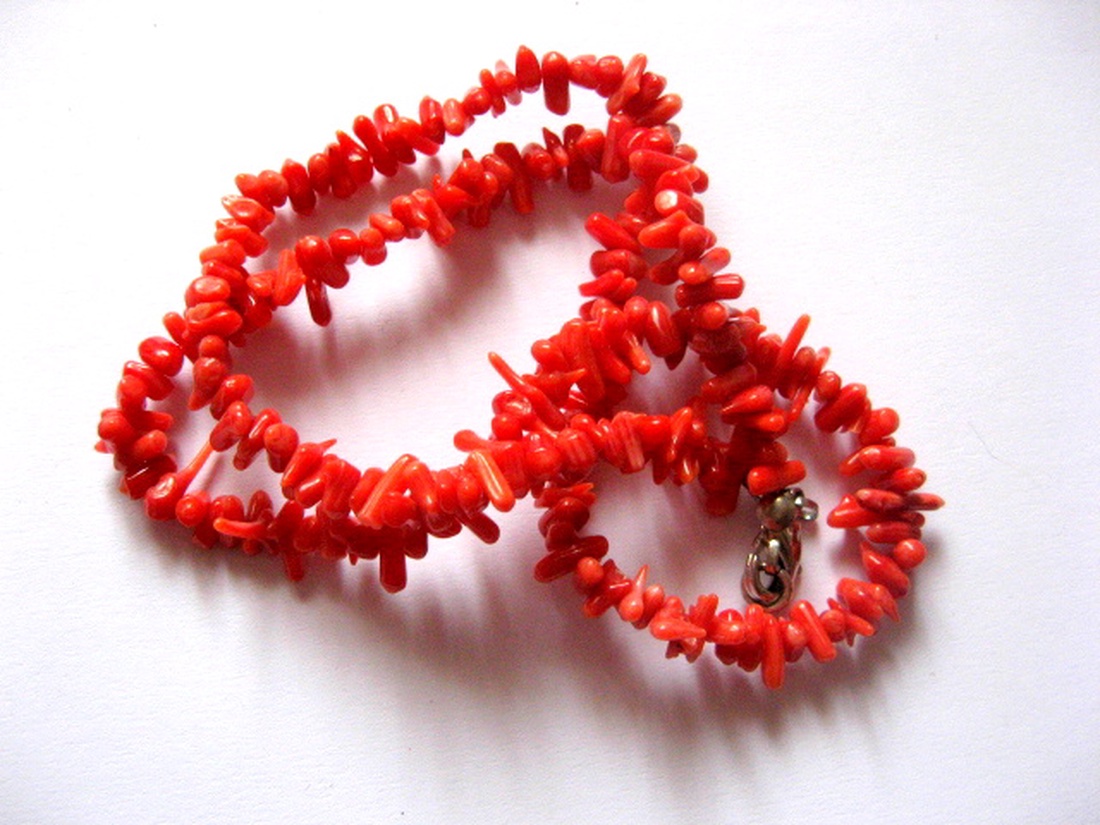 Sirag margele coral rosu chipsuri tepi 51634 - accessorii și unelte - mărgea, componente de bijuterii - piatră prețioasă - Artynos.ro