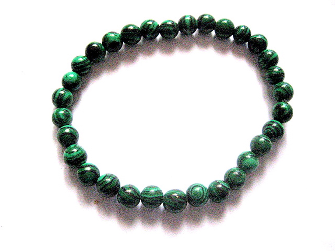 sirag malachit  sfere 51454 - accessorii și unelte - mărgea, componente de bijuterii - piatră prețioasă - Artynos.ro