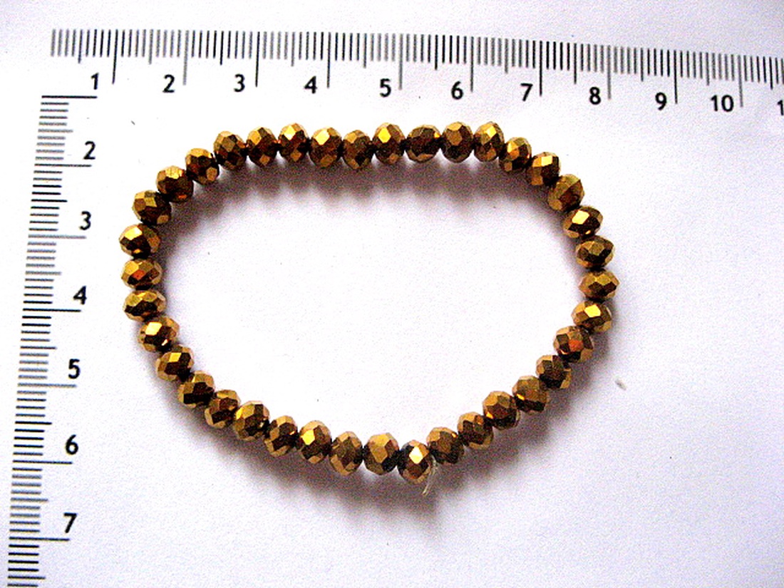 sirag cristale  sticla auriu fatetate 51721 - accessorii și unelte - mărgea, componente de bijuterii - mărgea din sticlă - Artynos.ro