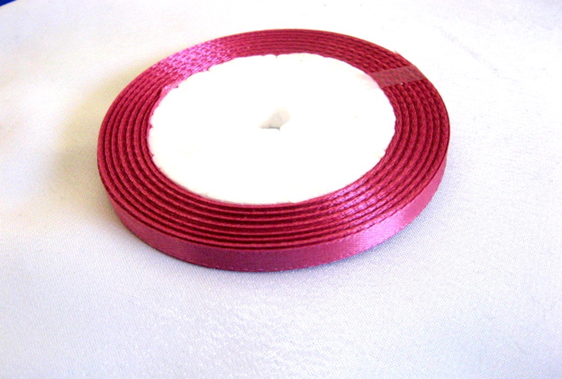 Panglica satin roz inchis 10 mm 51879 - accessorii și unelte - mercerie - panglică, curea - Artynos.ro