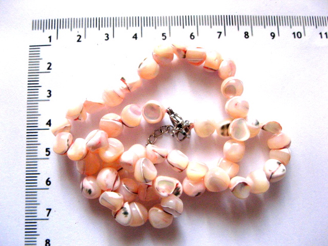 Sirag margele sidef roz nuggets 51764 - accessorii și unelte - mărgea, componente de bijuterii - piatră prețioasă - Artynos.ro