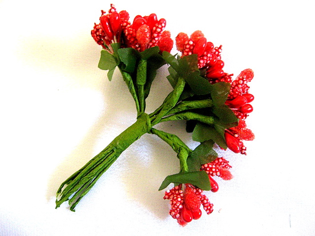 Stamine artificiale decorative rosii 51901 - casă & stil de viață - decorațiuni de casă - accesorii florale - buchete de flori - Artynos.ro